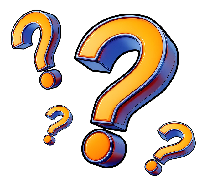Illustration of a question mark for the FAQ section