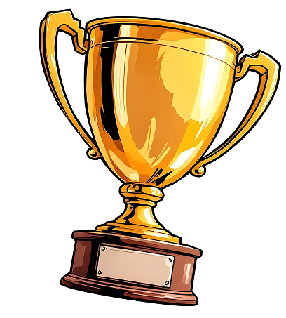 Golden trophy representing game rewards and achievements